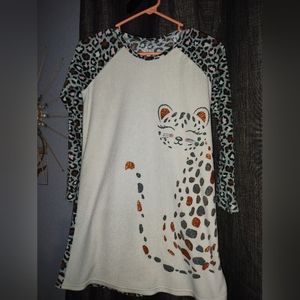 Leopard print girls nightgown